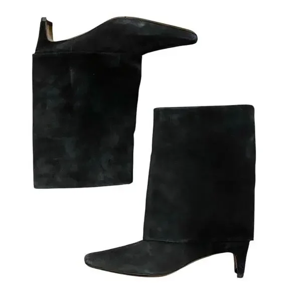 Staud Wally Foldover Black Suede Booties 37 NWOB - Picture 4 of 7